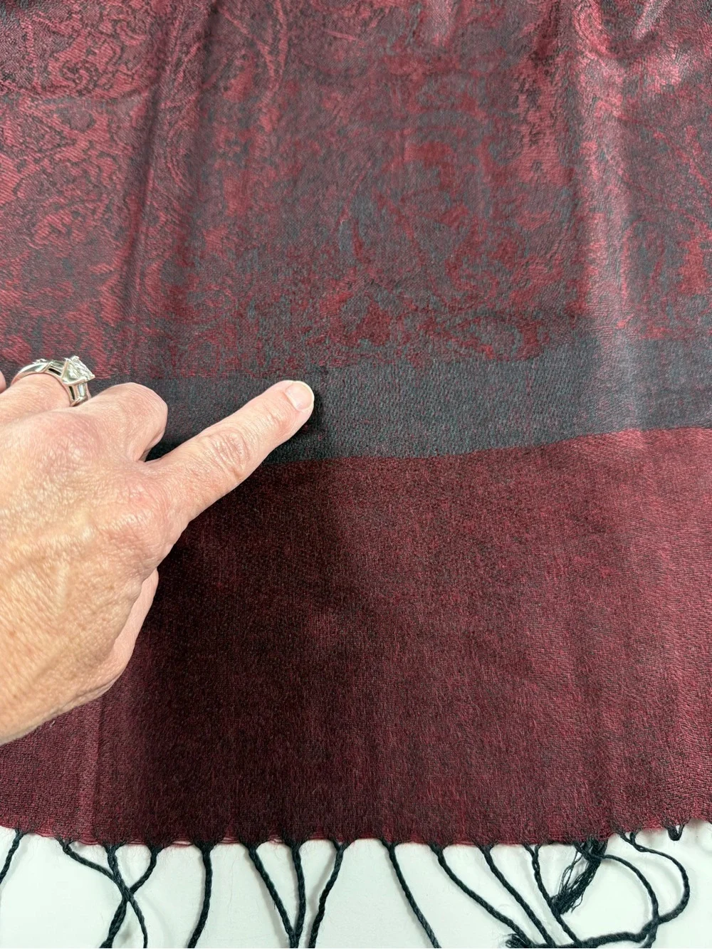 Pashmina Shawl/Scarf. Cashmere and silk blend.